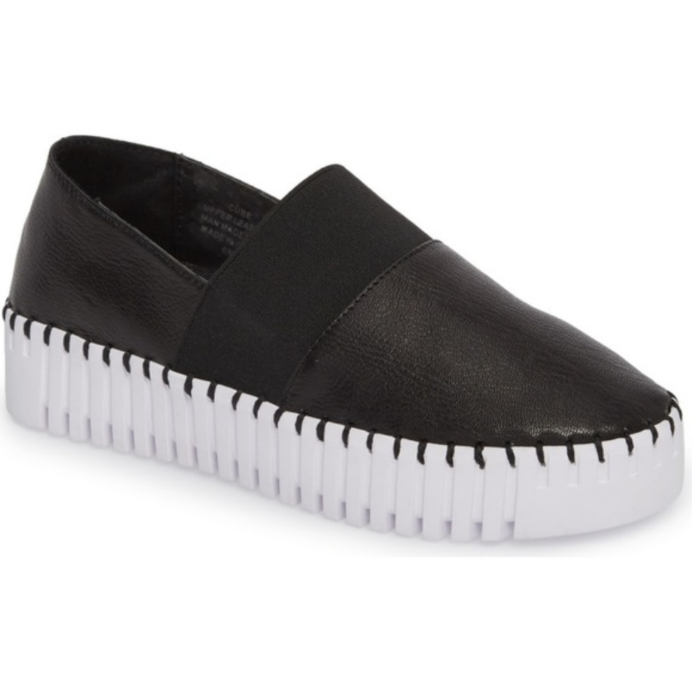 JEFFREY CAMPBELL Black Leather Platform Shoes